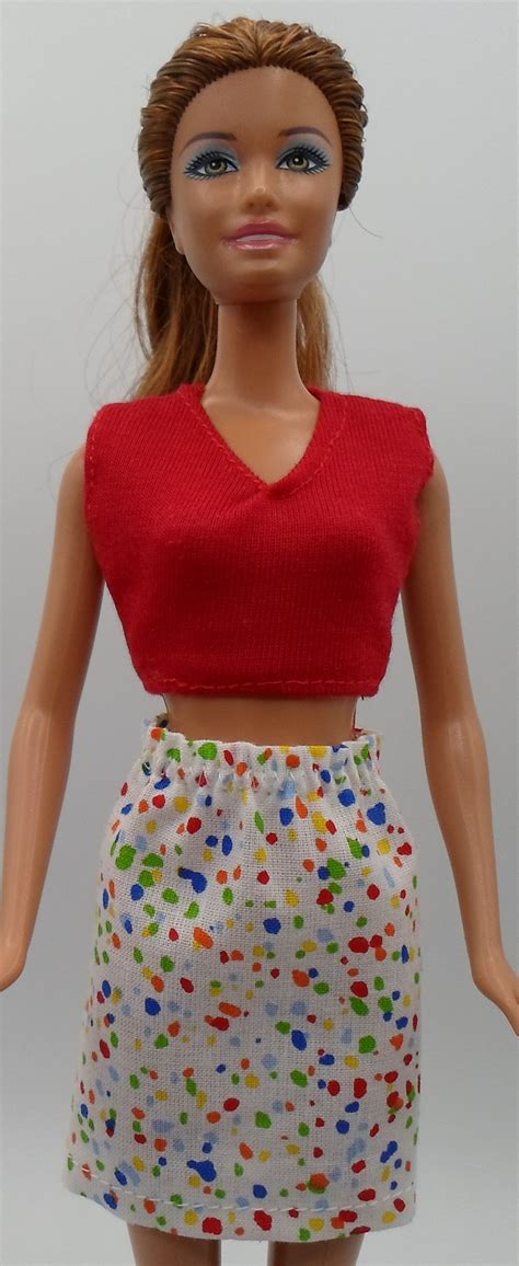 Simple Elastic Waist Skirt For Barbie