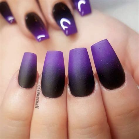 77 Fall Nail Colors To Inspire You In 2023 Purple Ombre Nails Purple