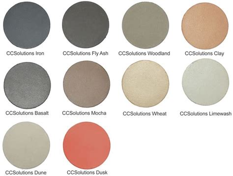 Colour Thru Oxidespigments Colour Chart For Grey Concrete Concrete