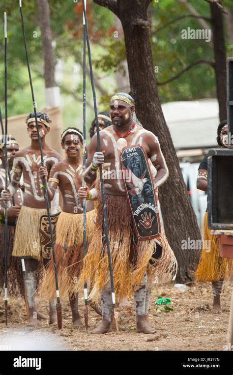 Group Of Performers At The Laura Aboriginal Dance Festival Cape York