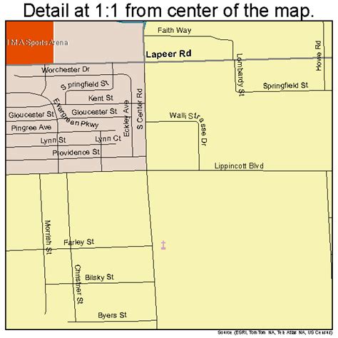 Burton Michigan Street Map 2612060