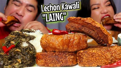 Crispy Lechon Kawali Laing Mukbang Asmr Mukbang Philippines Alex Sha Youtube