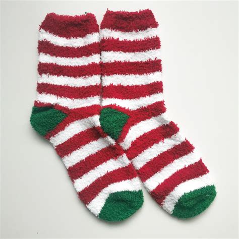 Fluffy Christmas Socks Christmas T Santa Reindeer And Etsy