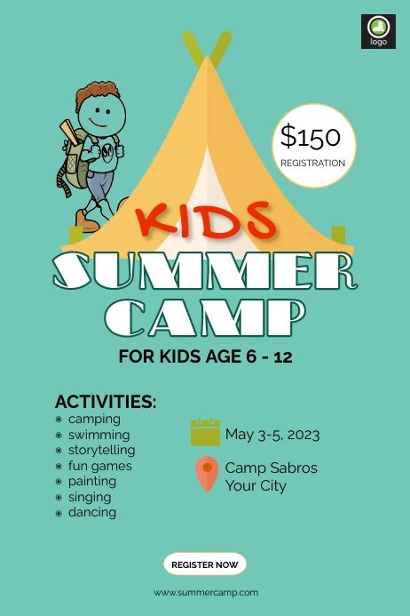 Kids Summer Camp Template Postermywall
