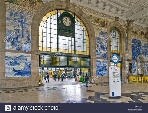 Via futebol clube do porto. PORTUGAL PORTO THE TRAIN STATION SAO BENTO WITH BLUE AND ...