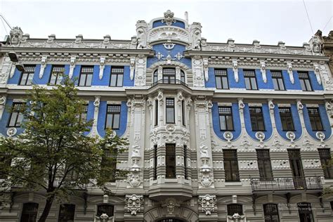 Art Nouveau Building Riga Latvia By Mikhail Eisenstein Riga Latvia