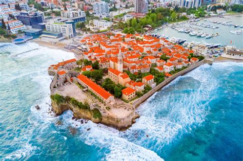 Budva old town from above ในปี 2020