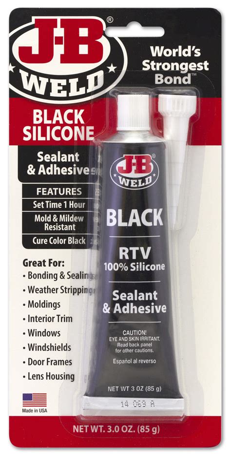 Jb Weld 31319 Black Rtv Acetoxy Silicone Sealant 3 Oz Jb Tools