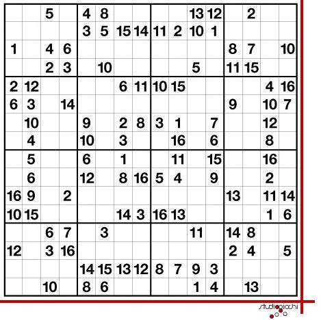Les grilles de sudoku 16x16 sont réparties en 4 niveaux : sudoku 16x16 da stampare - Cerca con Google