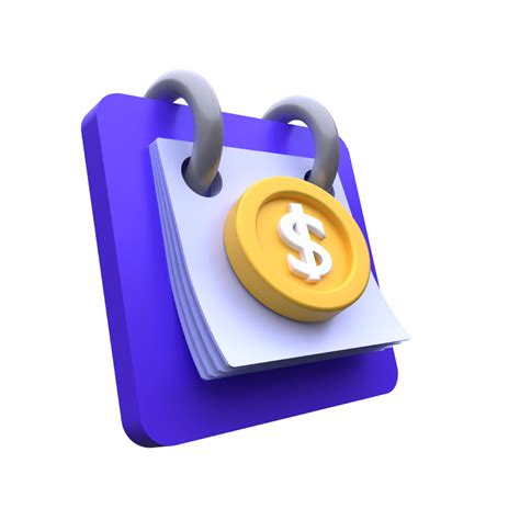 unique 3d rendering payment schedule icon simple.Realistic vector