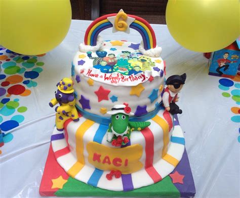 The Wiggles Cake Fondant Cake Displaying Rainbow And Edible Imagery