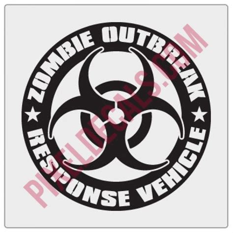 Zombie Outbreak Response Vehicle Biohazard Decal
