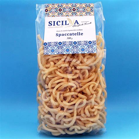 pasta artigianale siciliana spaccatelle 6pz 3kg pasta di semola di grano duro siciliano