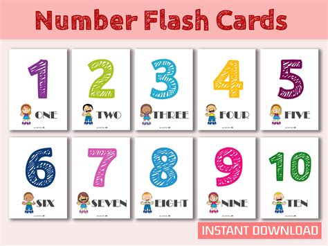Printable Number Flash Cards Pdf