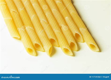 Raw Pasta Penne Stock Photo Image Of Life Shape Isolated 117141262
