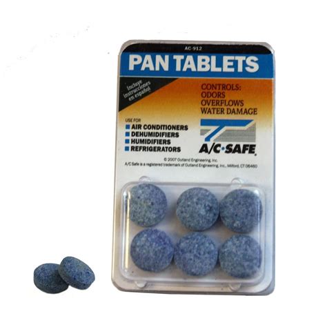Repeat every 30 days during the summer to keep the line clear! AC-Safe Air Conditioner Pan Tablets (6-Pack)-AC-912 - The ...