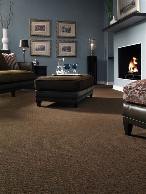 Ulster carpets, wellington stripe in quay, 100. blue and brown | Brown carpet living room, Brown carpet ...