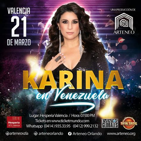 Karina Regresa A Venezuela Con Una Presentación Confirmada En Valencia