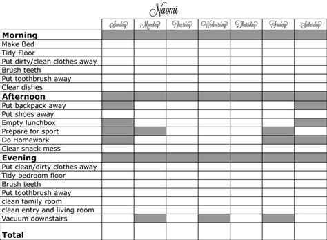 Teach Your Kids To Clean Printable Chore Chart Chore Chart Template