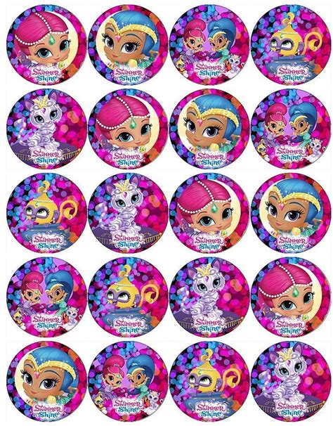 Shimmer And Shine V2 Edible Wafer Paper Toppers Cupcakes Cake Pops