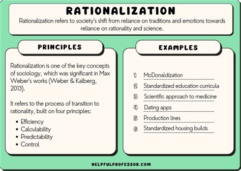 rationalization in sociology 16 examples and criticisms 2024