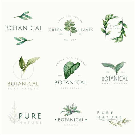 Download Premium Vector Of Set Of Nature And Plant Logo Vectors By