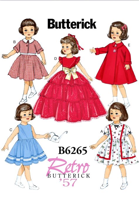 Sewing Pattern 18 Inch Doll Clothes Pattern Retro Ruffled Etsy