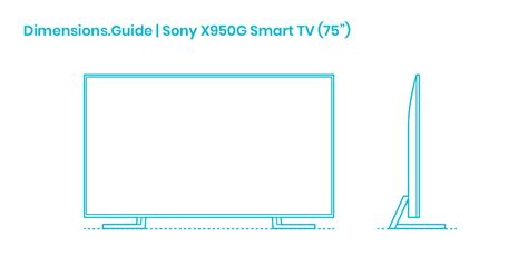 Sony X950g Smart Tv 75” Dimensions And Drawings Dimensionsguide