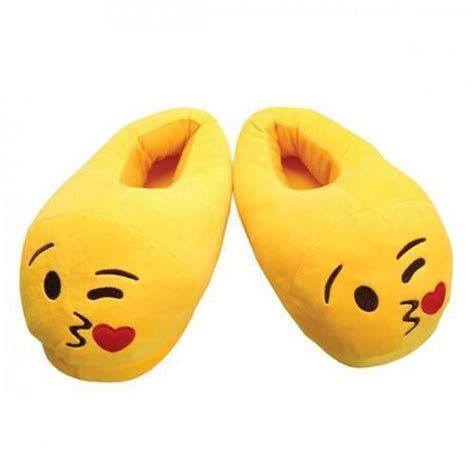 Adults Emoji Slippers Kiss 1 Size Fits All Up To Uk8 Shop Today Get It Tomorrow