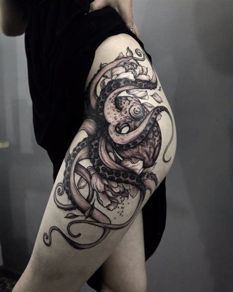 That S Badass Octopus Thigh Tattoos Octopus Tattoo Sleeve Side Thigh Tattoos Octopus Tattoo