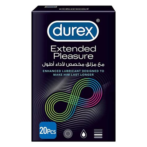 Purchase Durex Extended Pleasure Longer Lasting Condoms 20 Pack Online