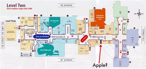 Layout West Edmonton Mall Map 250387 Layout West Edmonton Mall Map