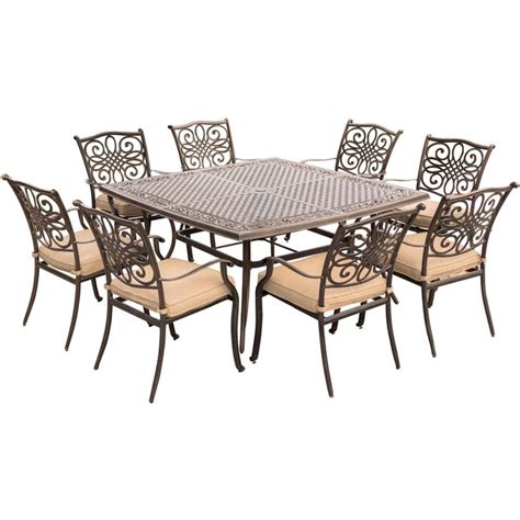 Hanover Outdoor Furniture Traditions 9 Piece Bronze Patio Dining Set