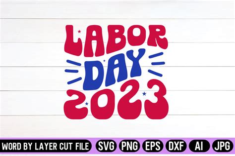 Labor Day 2023 Retro Design Graphic By Svg Artfibers · Creative Fabrica
