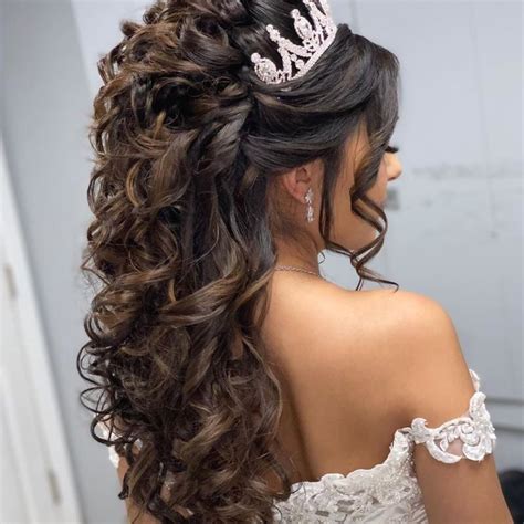 Half Up Half Down Quinceanera Hairstyles Cute Quinceañera Hairstyles