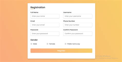 Five Html Css Login Registration Form Template With S