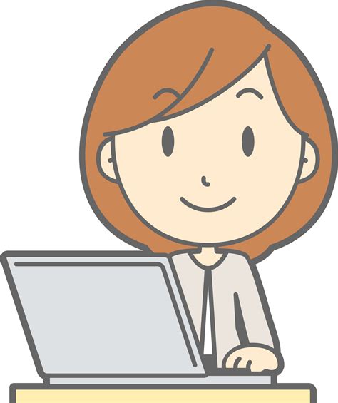 Clipart Female Computer User 9