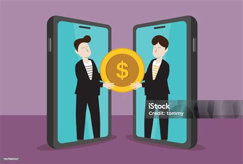 Lets Make Money Together By Online Technology Stock Illustration
