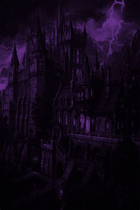 Purple Castle 3 Dark Purple Wallpaper Purple Gothic Purple