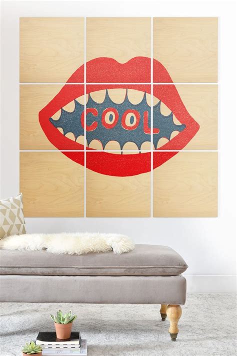 Nick Nelson COOL MOUTH Wood Wall Mural Deny Designs Wall Murals Wood Wall Mural