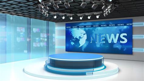 Breaking News Studio Blue Wrap Zoom Backgrounds Ph