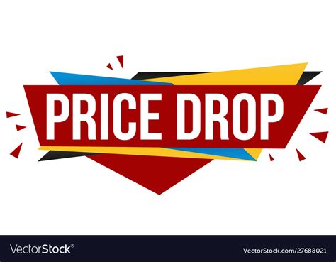 Price Drop Banner Design Royalty Free Vector Image