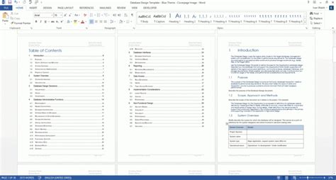 Database Design Document Ms Word Template Ms Excel Data For