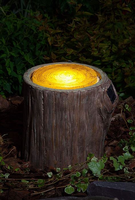 Light Up Led Tree Stump Woodland Decorative Garden Art Ebay