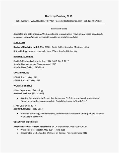 How To Write A Curriculum Vitae Cv With Examples