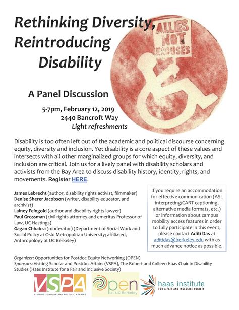 Rethinking Diversity Reintroducing Disability A Panel Discussion