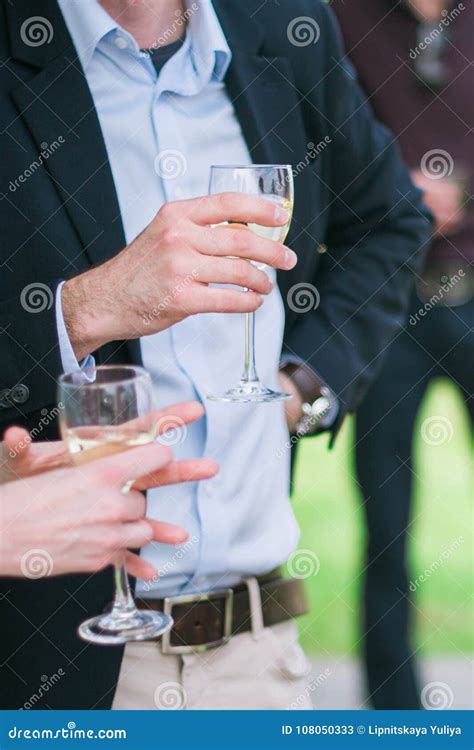 A Man Holds A Glass Of Wine Stock Image Image Of Background Drink 108050333