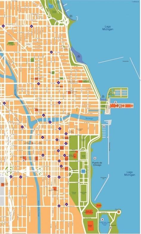 Chicago Vector Map Eps Illustrator Vector City Maps Usa America Eps