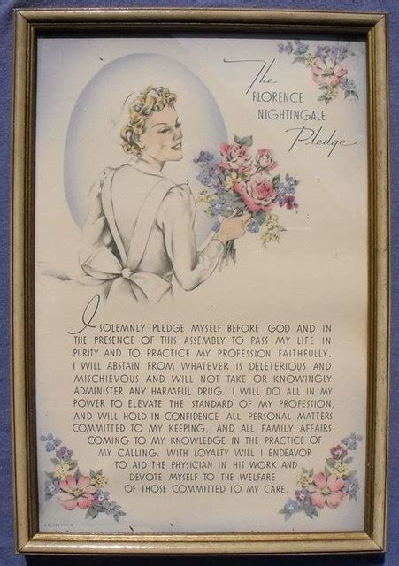 Publisher's teal cloth over boards, stamped in gold. The Florence Nightingale Pledge - Buzza Print 1930's ...