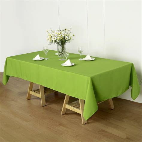 60x102 Apple Green Polyester Rectangular Tablecloth Tableclothsfactory